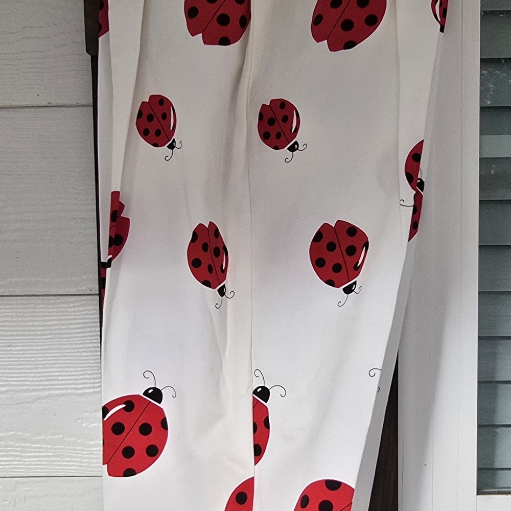 Briggs New York Red Ladybug Print Pants